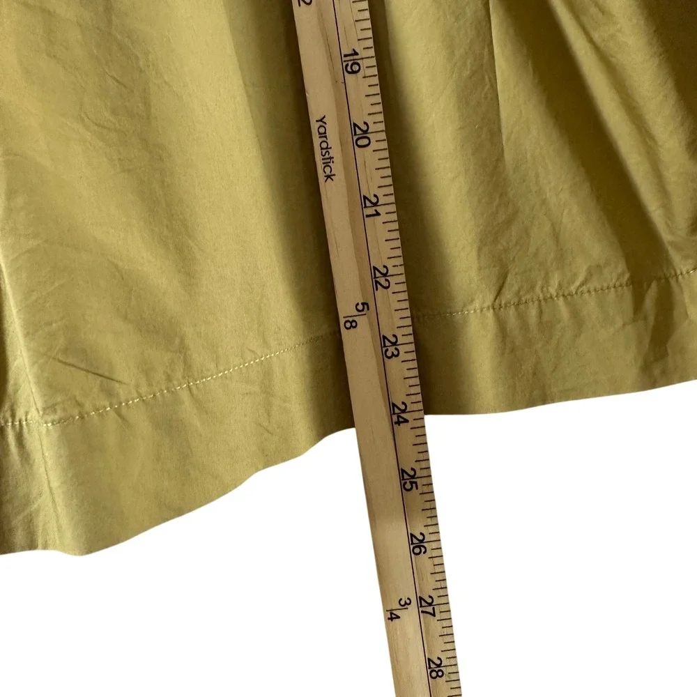 Madewell Womens L Cotton Button Front Utility Shirt Olive Mustard Long Sleeve - Picture 6 of 7